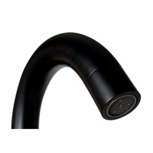 ALFI AB2534 Tub spout Solid brass construction coated with a Matte Black finish in a white background