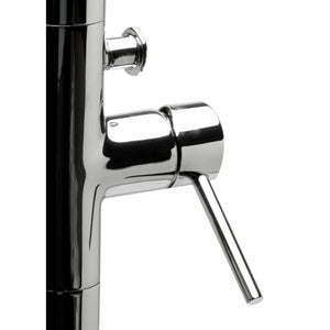 ALFI AB2534 Single Lever Floor Mounted Tub Filler Solid brass construction Polished Chrome in a white background