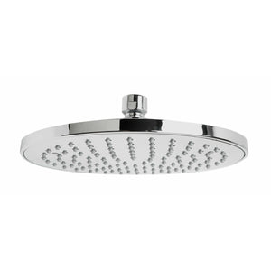 ALFI AB2545-PC Polished Chrome Rain Showerhead modern rounded edges solid brass construction in a white background close up view