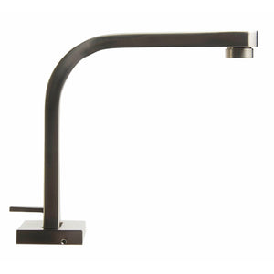 ALFI AB2703 Deck Mounted Tub Filler solid brass construction brushed nickel in a white background