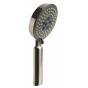 ALFI AB2703 Round Hand Held Shower Head solid brass construction brushed nickel in a white background