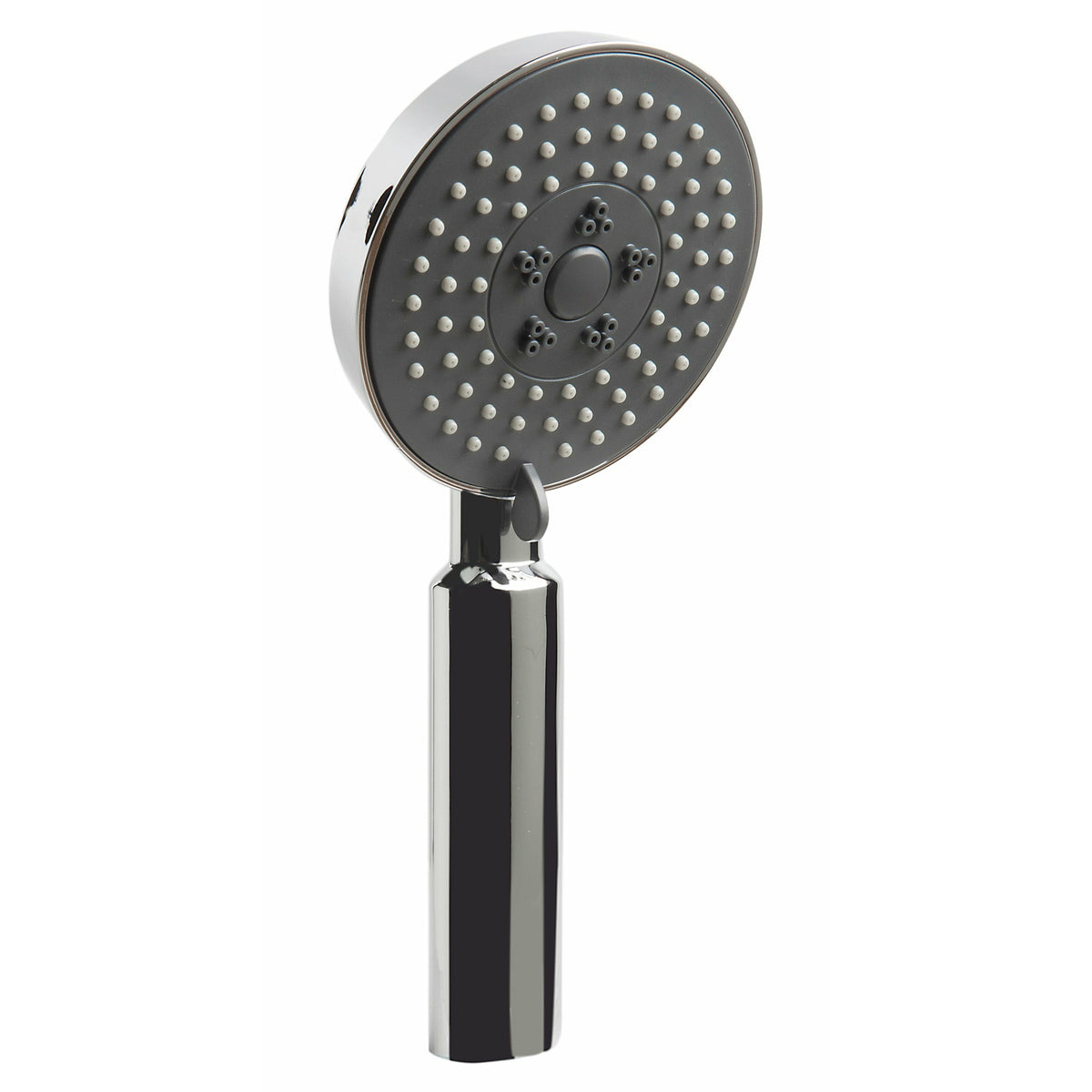 ALFI AB2703 Round Hand Held Shower Head solid brass construction polished chrome in a white background