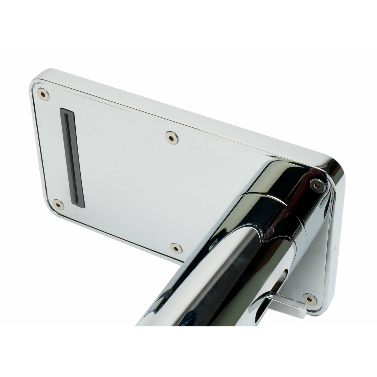 ALFI AB2879 Deck Mounted Tub Filler  polished chrome in a white background, bottom view