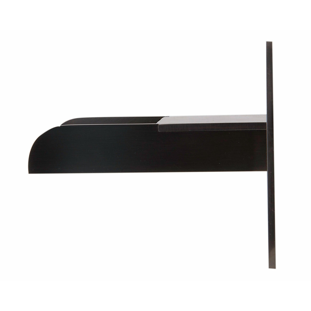 ALFI AB5901 Waterfall Tub Filler brushed nickel, wall mounted in a white background, side view