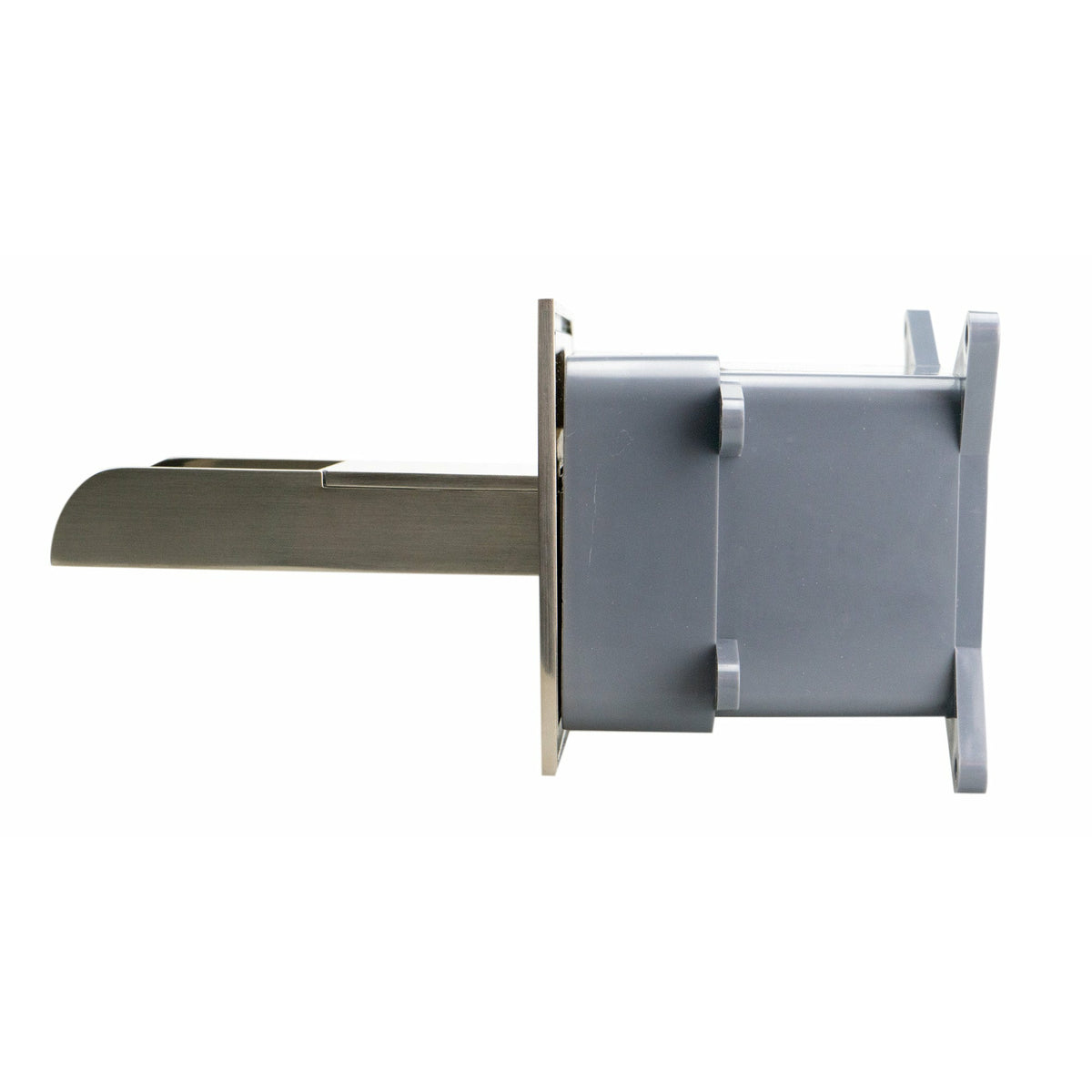 ALFI AB5901 Waterfall Tub Filler, Single Handle Wall Mounted Tub Spout with rough-in valve in a white background, side view