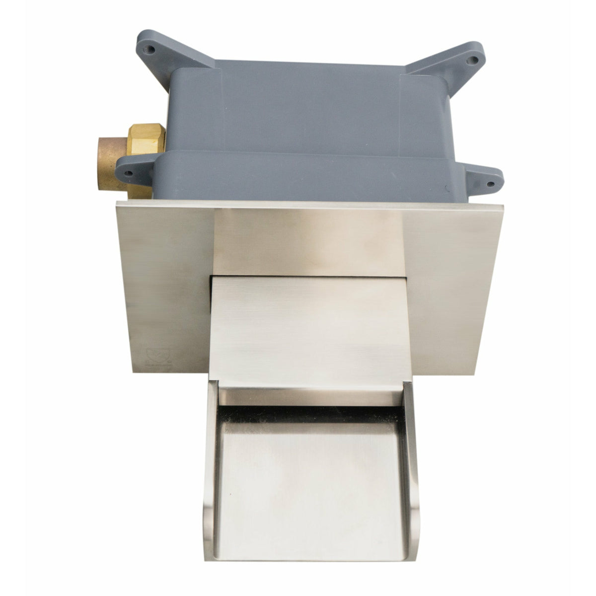 ALFI AB5901 Waterfall Tub Filler, Single Handle Wall Mounted Tub Spout with rough-in valve in a white background, front view