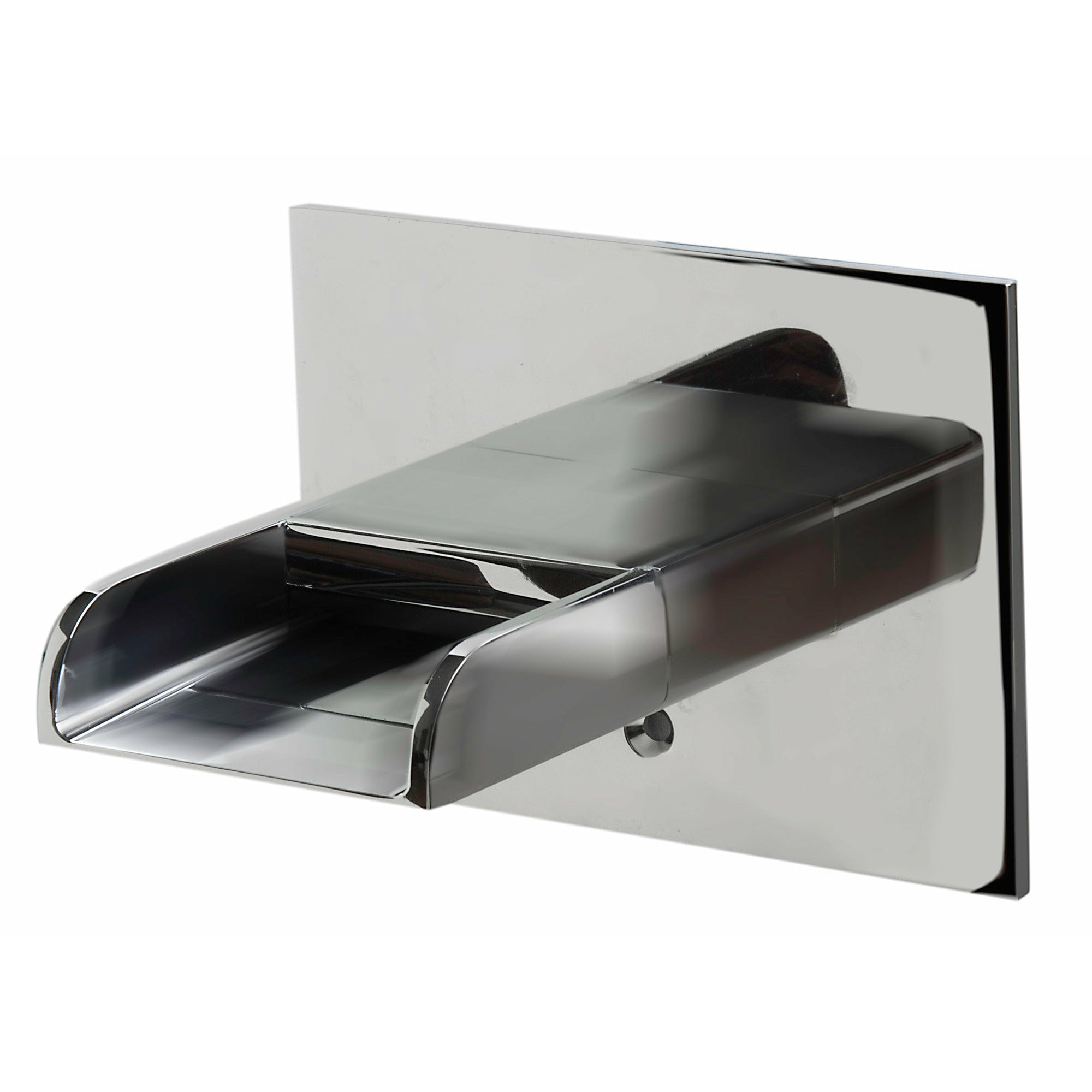 ALFI AB5901 Waterfall Tub Filler brushed nickel, wall mounted in a white background