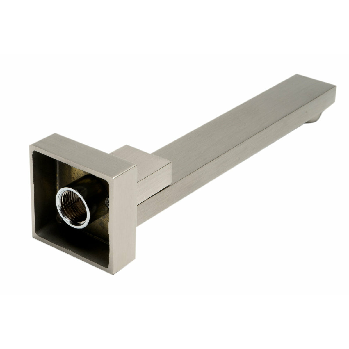 ALFI AB7701 Square Foldable Tub Spout brushed nickel, female connection in a white background
