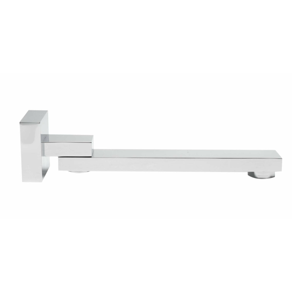 ALFI AB7701 Square Foldable Tub Spout polished chrome in a white background
