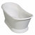 ALFI AB9950 67" White Matte Pedestal Solid Surface Resin Bathtub in a white background