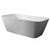 ALFI AB9952 67" White Rectangular Solid Surface Smooth Resin Soaking Bathtub with a matte finish in a white background
