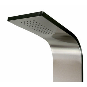 ALFI ABSP20 Modern Stainless Steel Shower Panel - Overhead rain shower in a white background