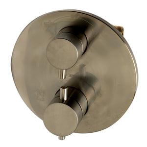 ALFI Round Style 2 Way Thermostatic Shower Set - Water Diverter in Brushed Nickel - AB2545 - Vital Hydrotherapy