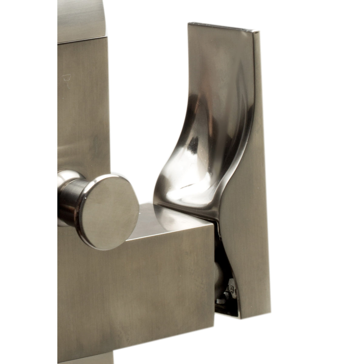 ALFI brands Curved Floor Mounted Tub Filler with Hand Held Shower Head AB2180