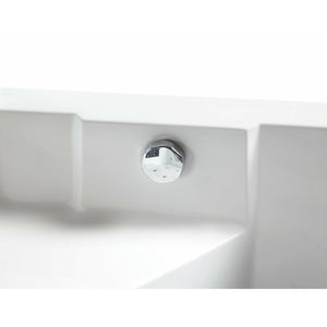 EAGO AM156ETL 5 ft Clear Corner Acrylic Whirlpool Bathtub for Two - fiberglass and stainless steel-reinforced MaxLoad™ high gloss acrylic