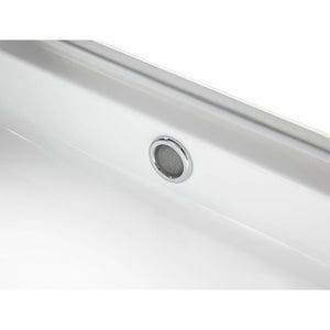 EAGO AM156ETL 5 ft Clear Corner Acrylic Whirlpool Bathtub for Two - fiberglass and stainless steel-reinforced MaxLoad™ high gloss acrylic with jet