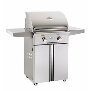 American Outdoor Grill 24" Portable Grill with piezo "Rapid Light" Ignition - Stainless Steel Cabinet Cart - Solid State Electronic Ignition - Solid Brass Valves - Analog Heat Indicator/ Thermometer - 24PCT-00SP - Vital Hydrotherapy