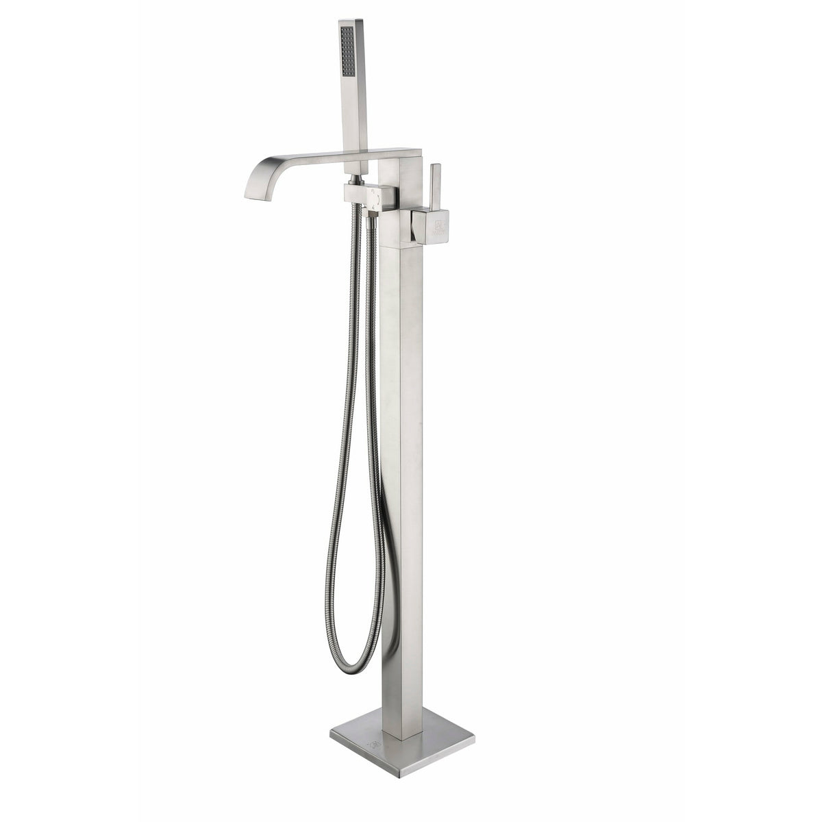 Anzzi Angel 2-Handle Claw Foot Tub Faucet with Hand Shower - (Brushed Nickel) - Solid Brass Valves - Floor Mounted - FS-AZ0044 - Vital Hydrotherapy