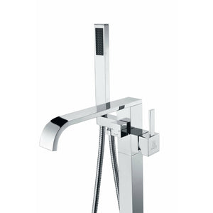 Anzzi Angel 2-Handle Claw Foot Tub Faucet with Hand Shower - (Polished Chrome) - Solid Brass Valves - Floor Mounted - FS-AZ0044 - Vital Hydrotherapy