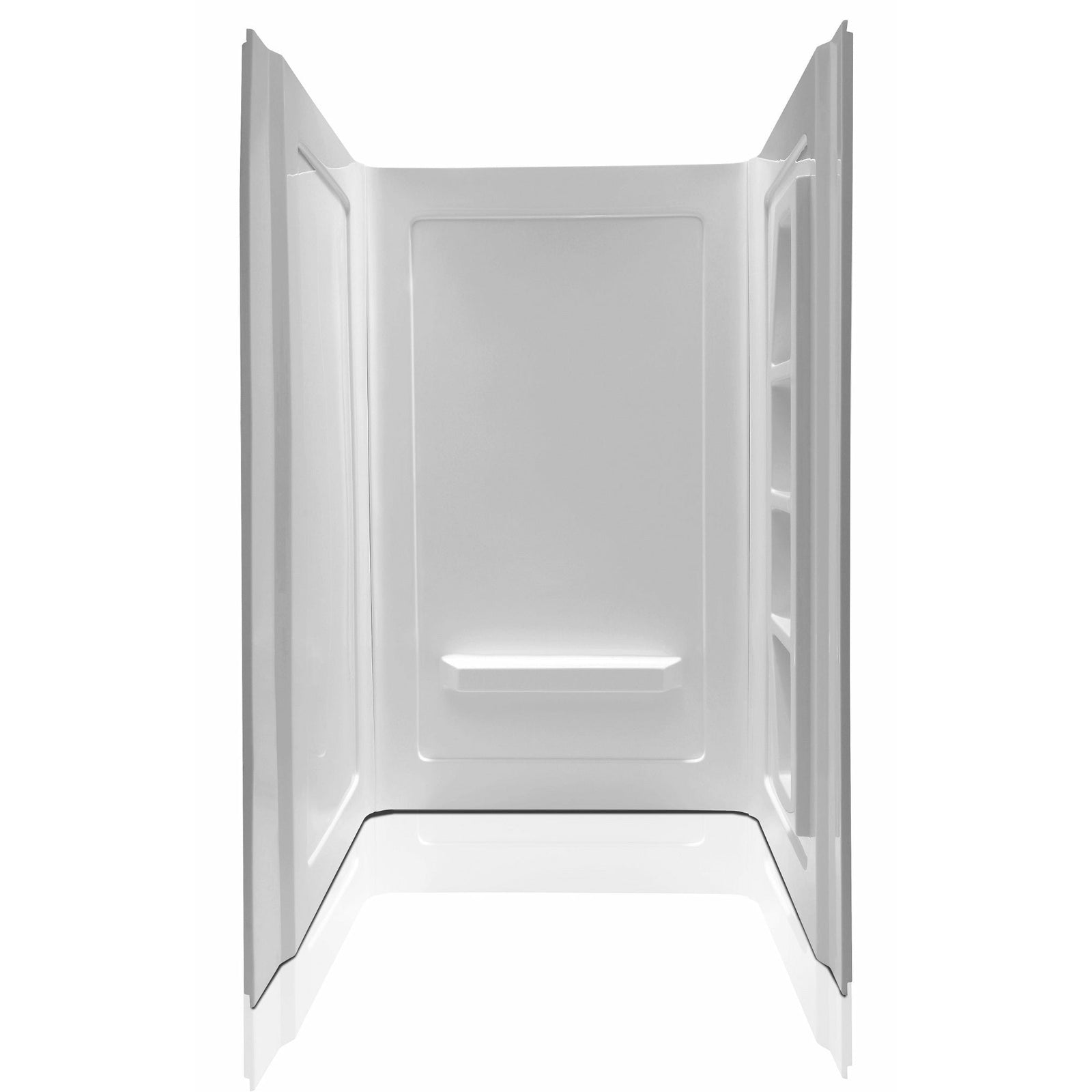 Anzzi Forum 48 in. x 36 in. x 74 in. 3-piece DIY Friendly Alcove Shower Surround with Built-in Shelves in White SW-AZ011WH - Vital Hydrotherapy