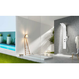 Anzzi Arena Series 60 Inch Full Body Shower Panel with Fixed Crested Heavy Rain Shower Head, Two Shower Control Knobs, Two Acu-stream Vector Massage Body Jet Sets and Euro-grip Hand Sprayer SP-AZ055 - Lifestyle - Vital Hydrotherapy