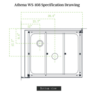 Athena 1 Person Steam Shower WS-108 Specification Drawing - Vital Hydrotherapy
