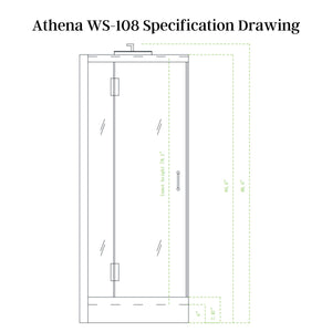 Athena 1 Person Steam Shower WS-108 Specification Drawing - Vital Hydrotherapy