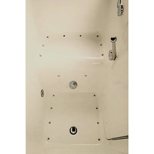 Avora Bath 28" x 48" walk-in tub biscuit with contemporary faucet including hand shower - left inward swinging door - air massage with microbubble - removable side access panels - highest grade fiberglass composite construction - gel coat high gloss finish - stainless steel frame - top view - Vital Hydrotherapy