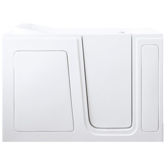 Avora Bath 28" x 48" walk-in tub white with contemporary faucet including hand shower - right inward swinging door - air and hydro massage - removable side access panels - highest grade fiberglass composite construction - gel coat high gloss finish - stainless steel frame - Vital hydrotherapy