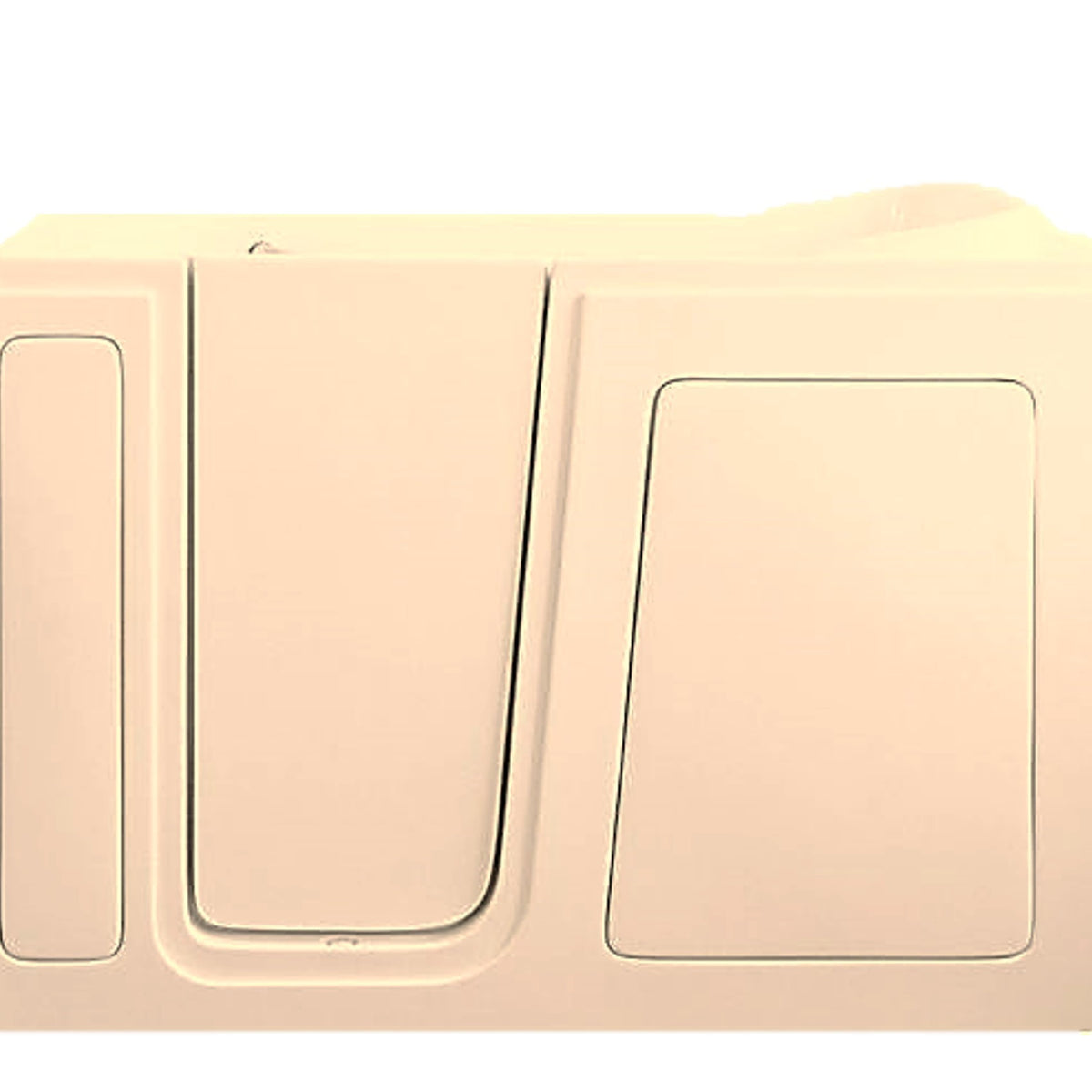 Avora Bath 28" x 48" walk-in tub biscuit with contemporary faucet including hand shower - left inward swinging door - soaking - removable side access panels - highest grade fiberglass composite construction - gel coat high gloss finish - stainless steel frame - Vital Hydrotherapy