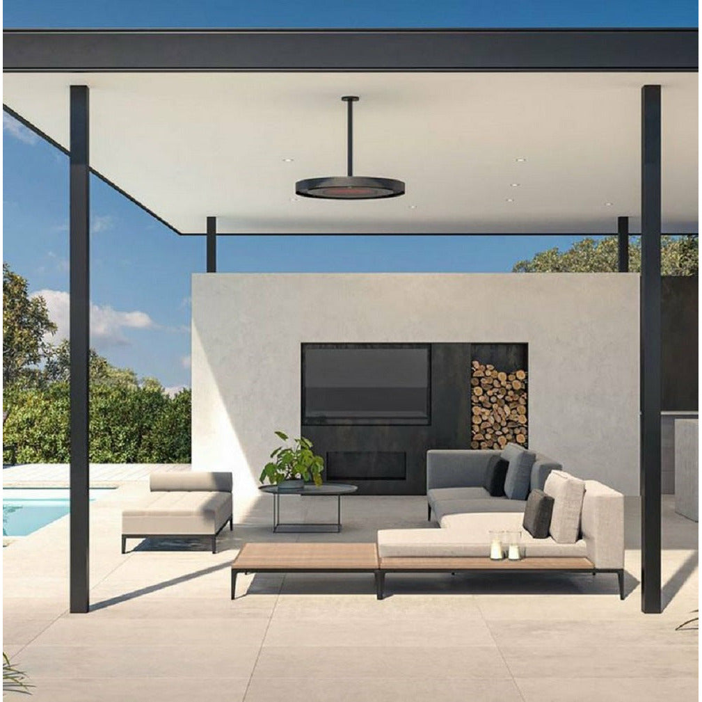 Eclipse Electric 24" Straight Ceiling Pole ceiling mounted set outdoor