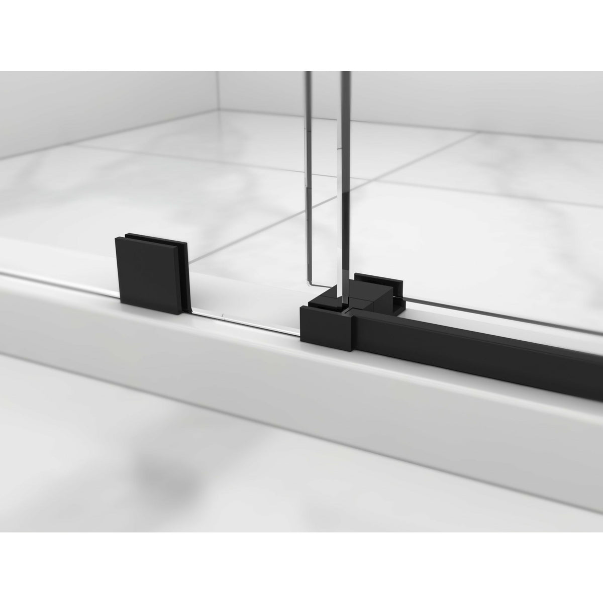 Legion Furniture GD9056-60-S 56" - 60" Single Sliding Shower Door Set With Hardware GD9056-60-S - Glass Type: Clear - Stainless Steel Construction Black - GD9056-60-S - Vital Hydrotherapy