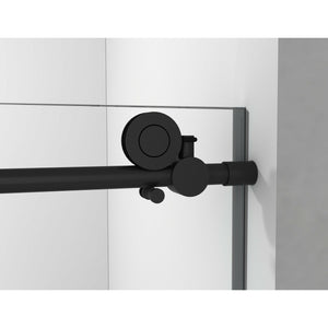 Legion Furniture GD9046-48 46"- 48" Single Sliding Shower Door Set With Hardware - Glass Type: Clear - Steel Rollers Closing -  Stainless Steel Construction - Black - GD9046-48 - Vital Hydrotherapy