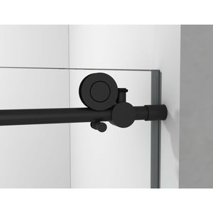 Legion Furniture GD9056-60-S 56" - 60" Single Sliding Shower Door Set With Hardware GD9056-60-S - Glass Type: Clear - Stainless Steel Construction - Black - Steel Rollers Closing- GD9056-60-S - Vital Hydrotherapy