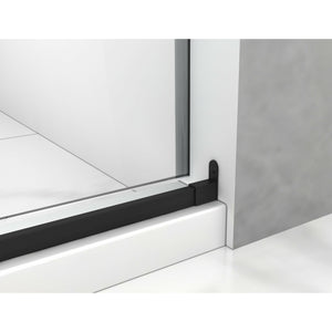 Legion Furniture GD9056-60 56" - 60" Single Sliding Shower Door Set With Hardware GD9056-60 - Glass Type: Clear - Stainless Steel Construction Black - GD9056-60 - Vital Hydrotherapy