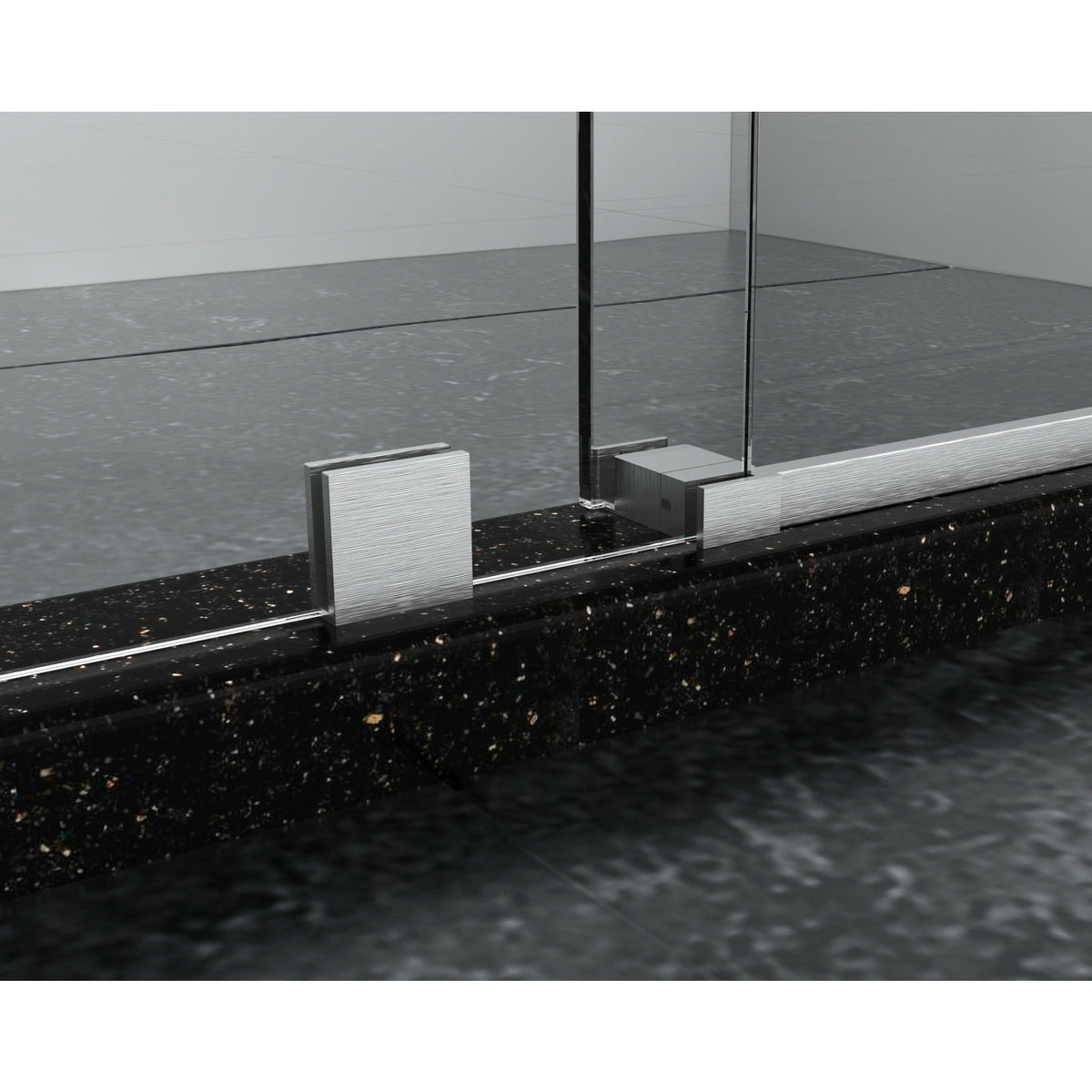 Legion Furniture GD9056-60-S 56" - 60" Single Sliding Shower Door Set With Hardware GD9056-60-S - Glass Type: Clear - Stainless Steel Construction Brushed nickel - GD9056-60-S - Vital Hydrotherapy