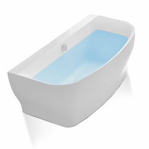 Anzzi Bank 64.9 in. Acrylic Flatbottom Bathtub in Glossy White Finish FTAZ112-0052B - Vital Hydrotherapy
