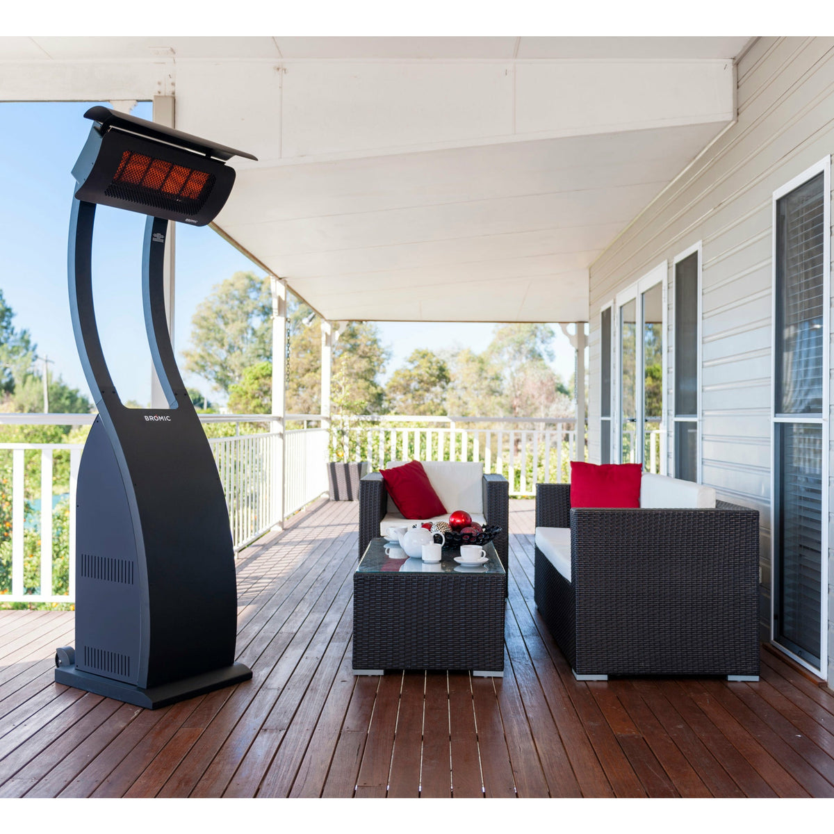 Tungsten Smart-Heat Portable 500 Propane Heater Stainless Steel set outdoor