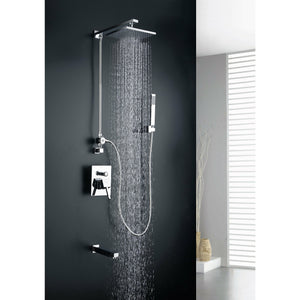 Anzzi Byne 1-Handle 1-Spray Tub and Shower Faucet with Euro-grip Handheld Sprayer - Heavy Rain Showerhead - Polished Chrome Finish - SH-AZ013 - Lifestyle - Vital Hydrotherapy