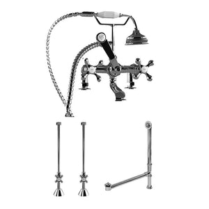 Cambridge Plumbing Complete Deck Mount Plumbing Package (Polished Chrome) for Clawfoot Tub CAM463D-2-PKG - Polished Chrome Vital Hydrotherapy