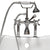 Cambridge Plumbing Clawfoot Tub 6" Deck Mount Brass Faucet with Hand Held Shower (Brushed Nickel) CAM463D-6 - Vital Hydrotherapy