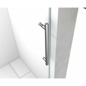 Legion Furniture GD9056-60-S 56" - 60" Single Sliding Shower Door Set With Hardware GD9056-60-S - Glass Type: Clear - Stainless Steel Construction Chrome Handle - GD9056-60-S - Vital Hydrotherapy