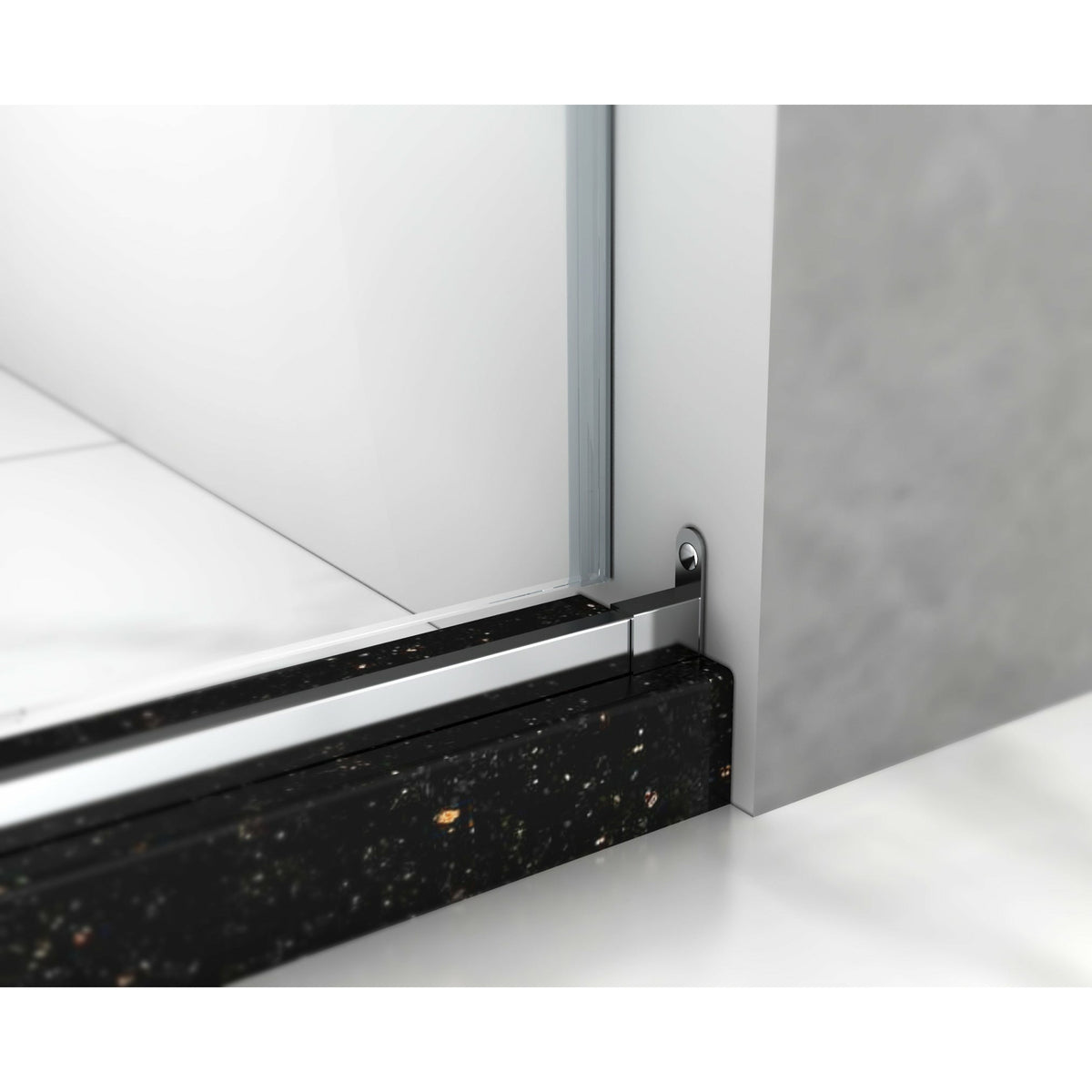 Legion Furniture GD9056-60-S 56" - 60" Single Sliding Shower Door Set With Hardware GD9056-60-S - Glass Type: Clear - Stainless Steel Construction Chrome - GD9056-60-S - Vital Hydrotherapy