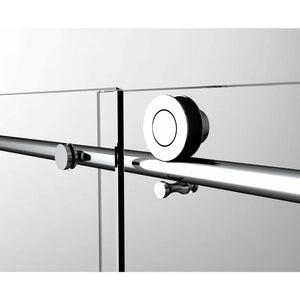 Legion Furniture GD9046-48 46"- 48" Single Sliding Shower Door Set With Hardware - Glass Type: Clear - Steel Rollers Closing - Stainless Steel Construction - Chrome - GD9046-48 - Vital Hydrotherapy