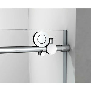 Legion Furniture GD9046-48 46"- 48" Single Sliding Shower Door Set With Hardware - Glass Type: Clear - Steel Rollers Closing - Stainless Steel Construction - Chrome - GD9046-48 - Vital Hydrotherapy