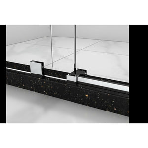 Legion Furniture GD9046-48 46"- 48" Single Sliding Shower Door Set With Hardware - Glass Type: Clear - Stainless Steel Construction - Black - GD9046-48 - Vital Hydrotherapy