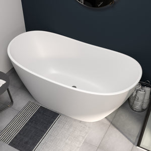 Cambridge Plumbing 65-Inch Double Ended Cultured Marble Pedestal Tub CM02 - Top View - Vital Hydrotherapy