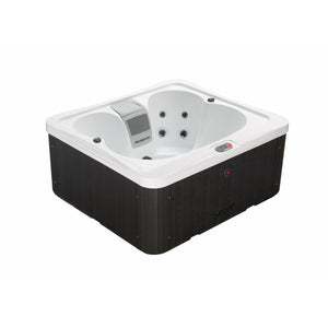 Canadian Spa Granby 4-Person 15-Jet Portable Plug & Play Hot Tub - White inside - Black outside - with adjustable stainless steel hydrotherapy jets - KH-10128 - Vital Hydrotherapy