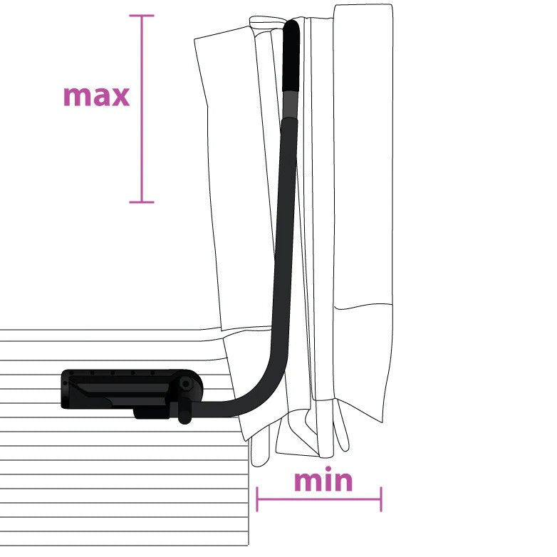 Canadian Spa Top Mount Cover Lifter KA-10027 Specification Drawing - Vital Hydrotherapy