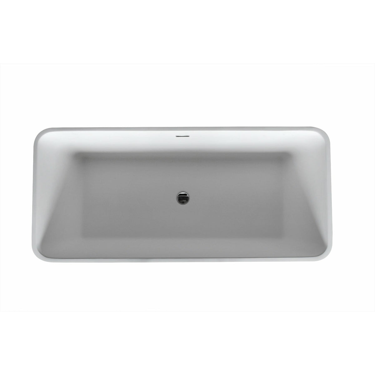 Anzzi Cenere 4.9 ft. Solid Surface Classic Soaking Bathtub in Matte White and Kros Faucet in Chrome FT501-0025 - Vital Hydrotherapy
